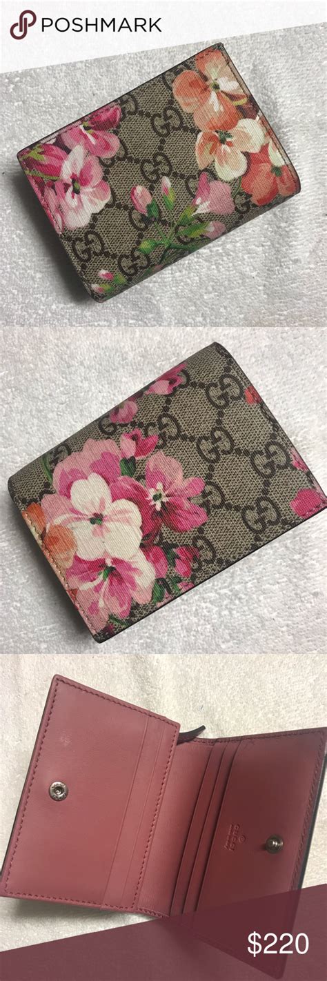 gucci flower wallet|authentic gucci wallet.